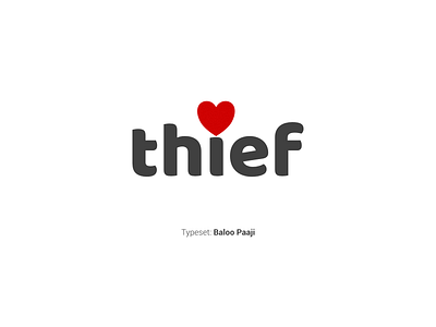 Thief design illustration typography