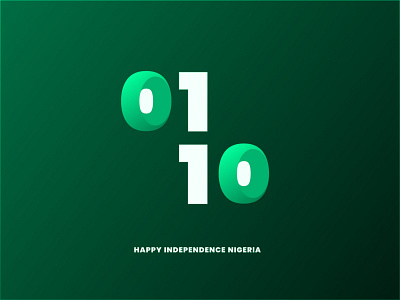 0110 - Nigeria's Independence Day branding illustration typography
