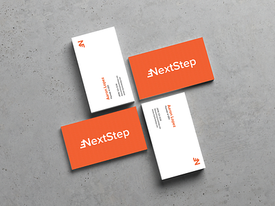 NextStep Business Cards branding business cards design graphic design illustrator logo mockup physical texture vector
