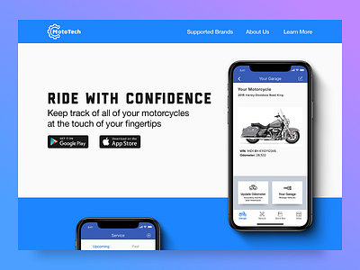 Daily UI #3 Landing Page: MotoTech