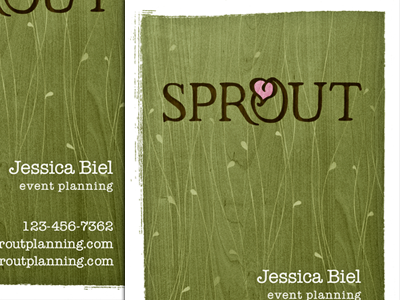 Sprout Business Card branding green logo texture