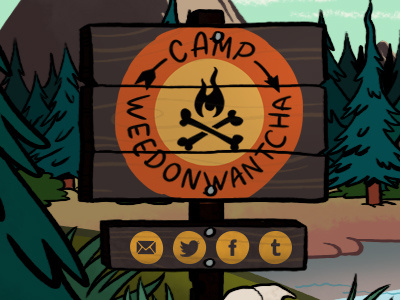 Camp Weedonwantcha art direction katie rice logo web comic website design