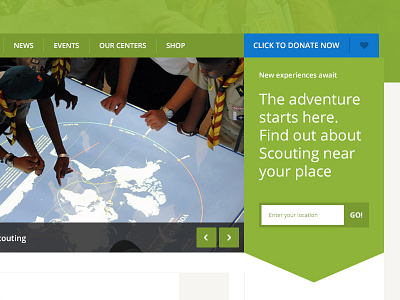 Scouting argentina donate flat lucas scouts template ui ux web