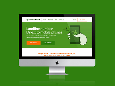 LandlineDirect UK argentina flat landline lucas ui ux web