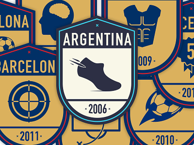 Badges for Messi aerolab argentina badges barcelona icons lucas messi print