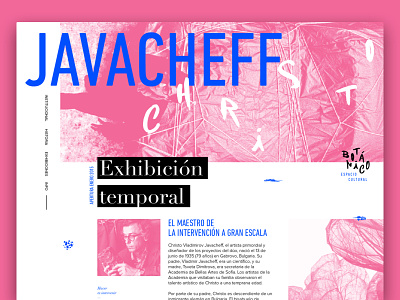 Christo Javacheff Website argentina artist concept grid pink ui ux web web design