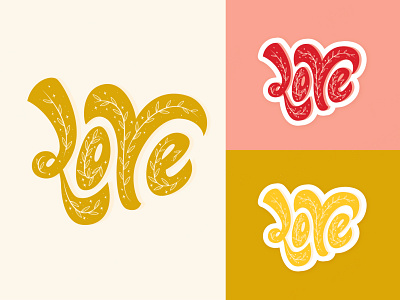 Love Stickers doodle love sticker stickermule typography vines