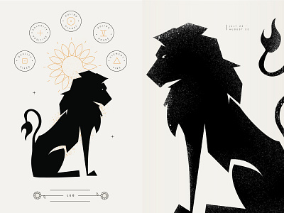 Leo | July 23 - Aug 22 astrology august fire sign fixed energy illustration illustrator july leo lineart lion positive energy sun sunflower
