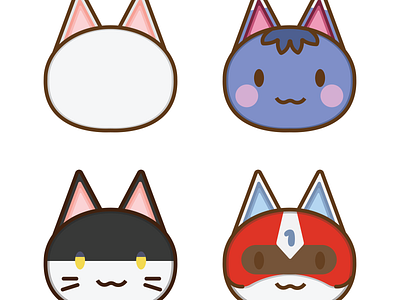 Animal Crossing: Cats animal crossing anime app branding design graphic graphic design graphicdesign icon identity illustration illustrator logo minimal nintendo ui vector vectorart web website