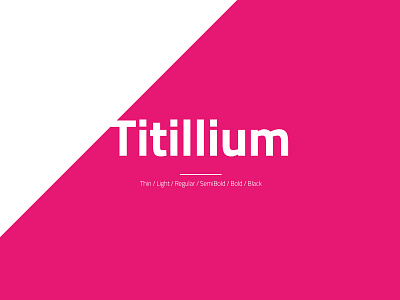 Titillium favorite font magenta playoff