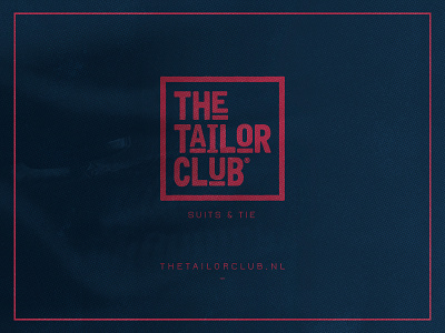 The Tailor Club Logo blue branding club corporate design identity logo red suit tailor tie
