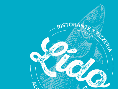 Lido Logo alghero blue branding corporate fish identity logo pizzeria restaurant sadinia sea ui