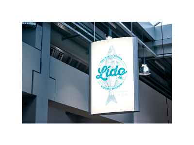 Lido Logo alghero blue branding corporate fish identity logo pizzeria restaurant sadinia sea ui