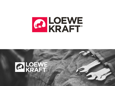 Loewe Kraft logo branding corporate design identity kraft logo metal tools