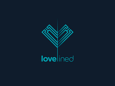 Love Lined Logo Mark abstract branding design graphic lettering line lines logo love mark typo vector