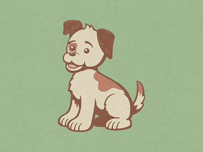 Retro Cartoon Puppy