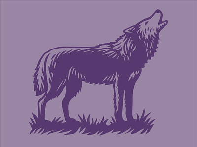 Wolf adobe illustrator adobe photoshop animal illustration linocut scratchboard vector wildlife wolf woodcut