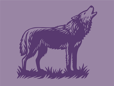Wolf adobe illustrator adobe photoshop animal illustration linocut scratchboard vector wildlife wolf woodcut
