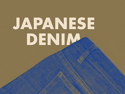 Japanese Denim futura grain illustrator poster type typography vector