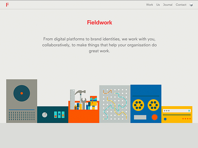 Fieldwork Website design illustration portfolio website