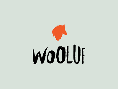 Wooluf Branding WIP branding brush handdrawn illustration lettering logo orange paint typography wolf