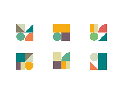 Blocks branding bright colour identity logo modular