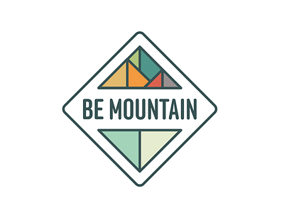 Be Mountain adventure branding identity logo mountain outdoors wip