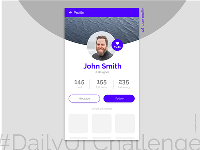 Daily UI #006 - Profile Page