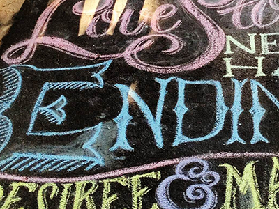 True Love Stories Never Have Endings chalk chalking hand lettering handlettering lettering type typography