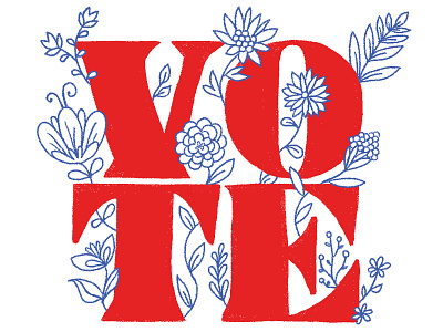 VOTE election hand lettering handlettering illustration vote