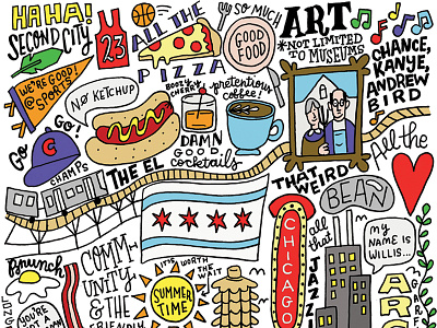 Things I love about Chicago chicago city illustration travel