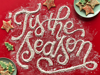 'Tis the season! cookies cursive food food illustration foodlettering hand lettering handdrawn handlettering illustration lettering photography type typography