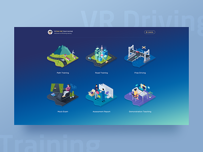 VR Driving Training branding design icon illustration ui ux vector web website