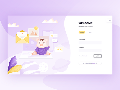 Login design for spotted pig