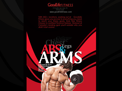 Flyer for GoodLife Fitness design fitness flayer flyer artwork flyer design print ad