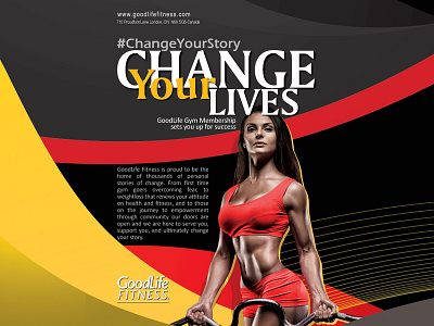 Flyer for GoodLife Fitness fitness flyer flyer artwork flyer design print ad