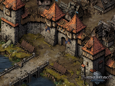 Lyria architecture art building castle concept concept art design fantasy fortress game game art game artist game asset illustration isometric isometric art isometric illustration medieval thronebreaker town