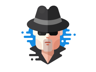 Detective flat icon