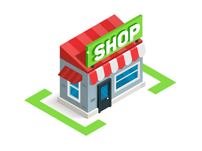 Isometric Shop Illustration