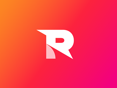 R Logotype gradient identity letter logo logotype mark r symbol type typography