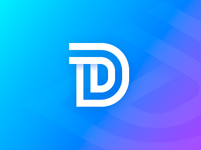Gradient D d d icon gradient identity letter line logo logotype mark minimal symbol typography
