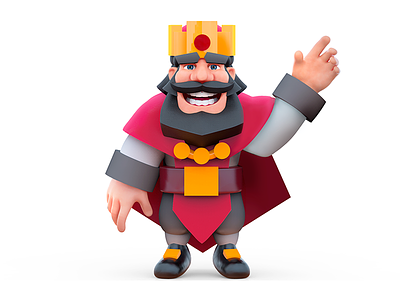 King Character 3d app application character clash royale design game ios king zbrush