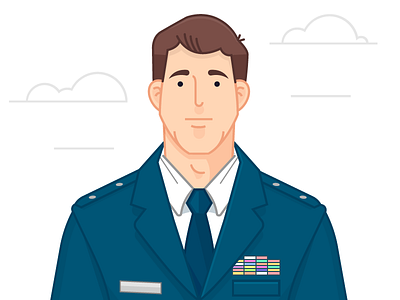 Cartoon soldier in uniform