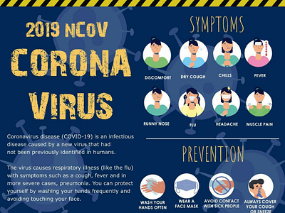 Corona virus awareness poster graphic design illustration poster trending