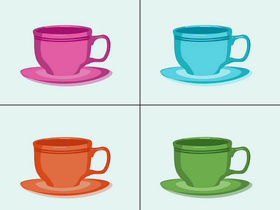 Flat Illustration_Cup adobe illustrator art colors flat graphic design illustration minimal practice