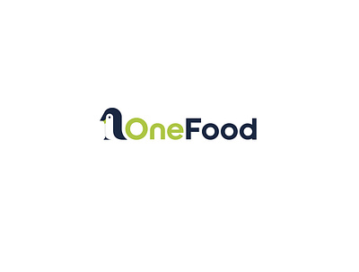 OneFood branding design food frozen logo one pinguin