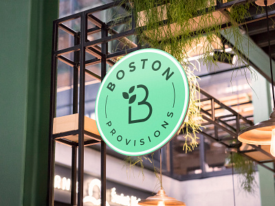 Boston Provisions b branding design eco logo logo vector