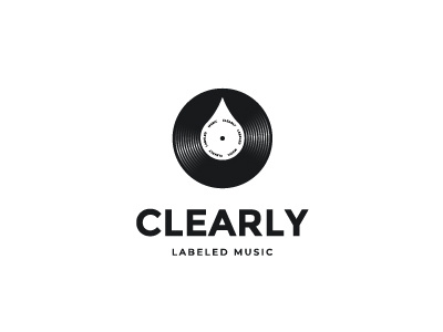 Clearly branding design logo music vynil