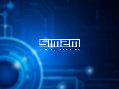 SIM2M branding logo machine mobile sim technology