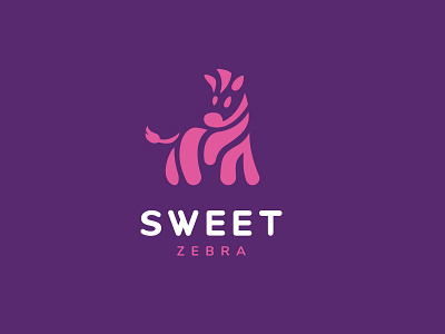 Sweet Zebra animal branding candy logo sweet zebra